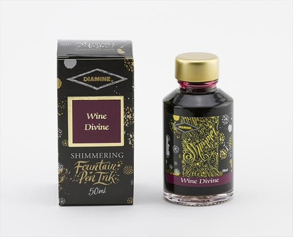 Diamine Wine Divine (50ml) Bottled Ink (Shimmering Gold)