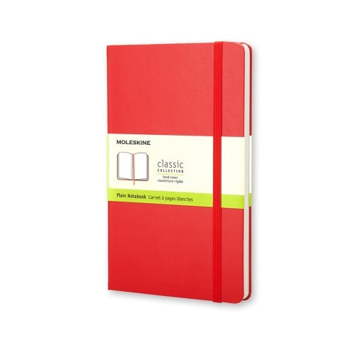 Moleskine Classic Colored Pocket Plain Hardcover Notebook - Red