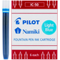 Pilot Namiki Fountain Pen Ink Cartridges - Light blue