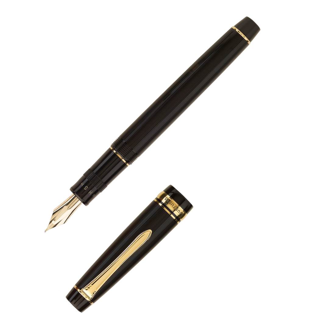 Pilot Justus 95 Fountain Pen - Black with Gold Trim