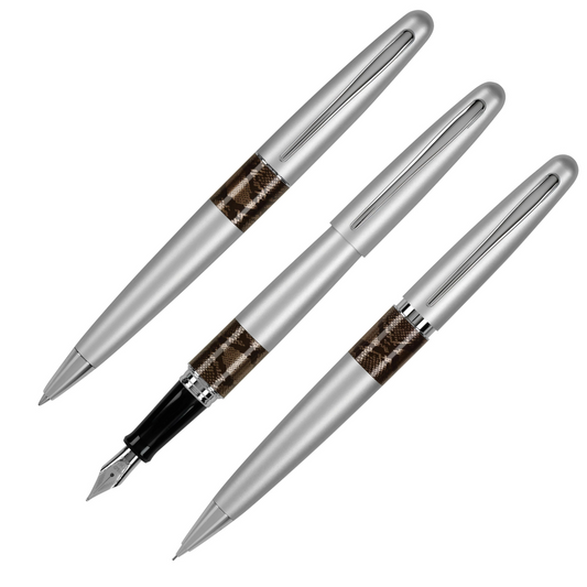 Pilot Metropolitan 3 Piece Set - Silver Python