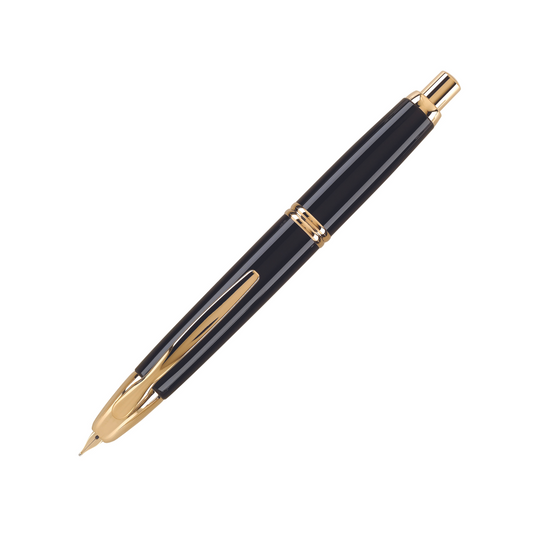 Pilot Vanishing Point Fountain Pen - Black with Gold Trim