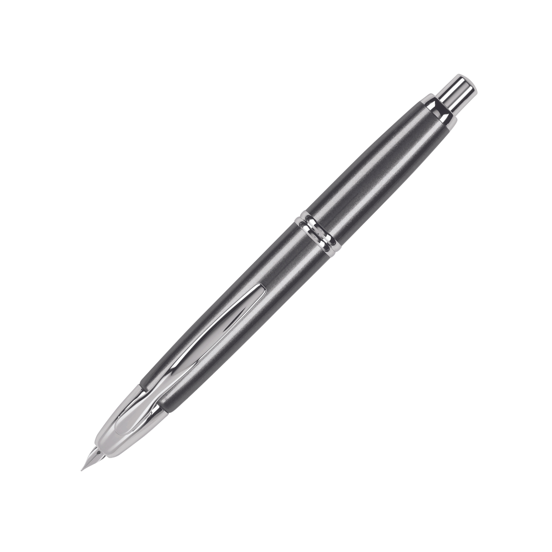 Pilot Vanishing Point Fountain Pen - Gun Metal with Rhodium Trim