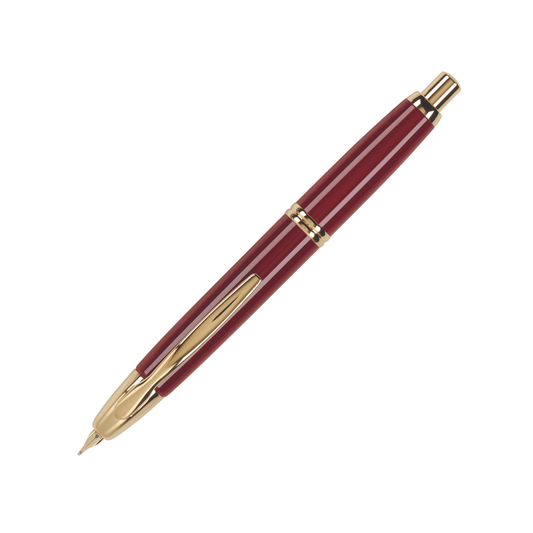 Pilot Vanishing Point Fountain Pen - Red with Gold Trim