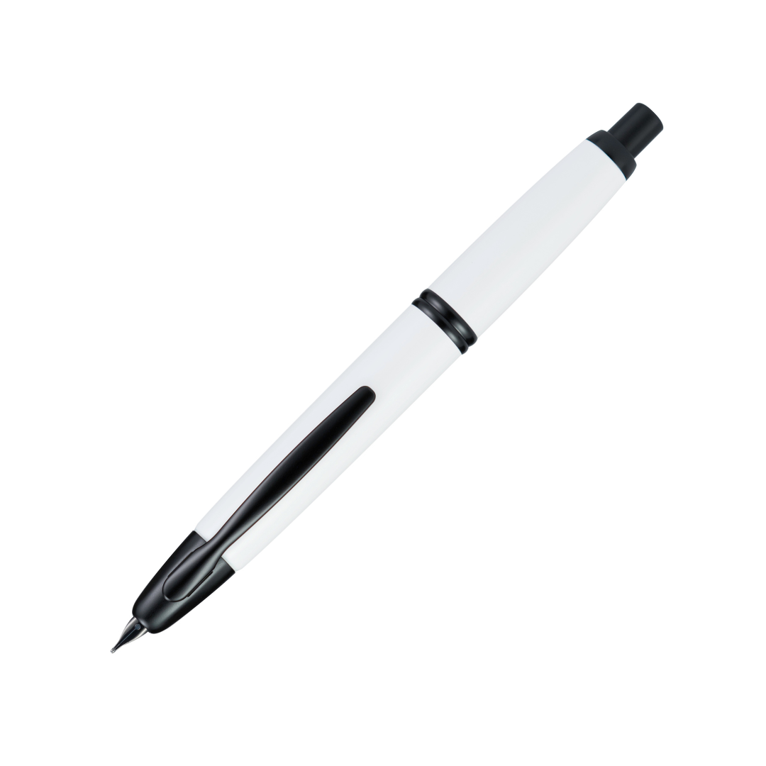 Pilot Vanishing Point Fountain Pen - White with Black Matte Trim