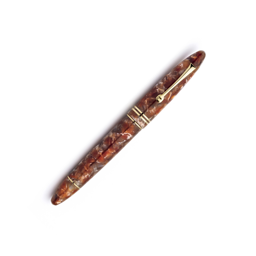 Leonardo Furore Fountain Pen - Ginger with Gold Trim