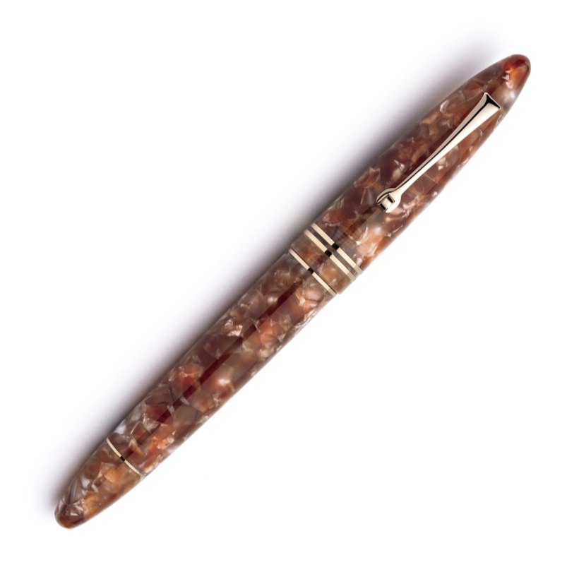 Leonardo Furore Fountain Pen - Ginger with Rose Gold Trim