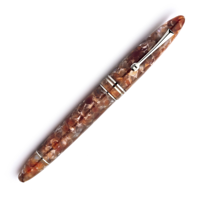 Leonardo Furore Fountain Pen - Ginger with Silver Trim