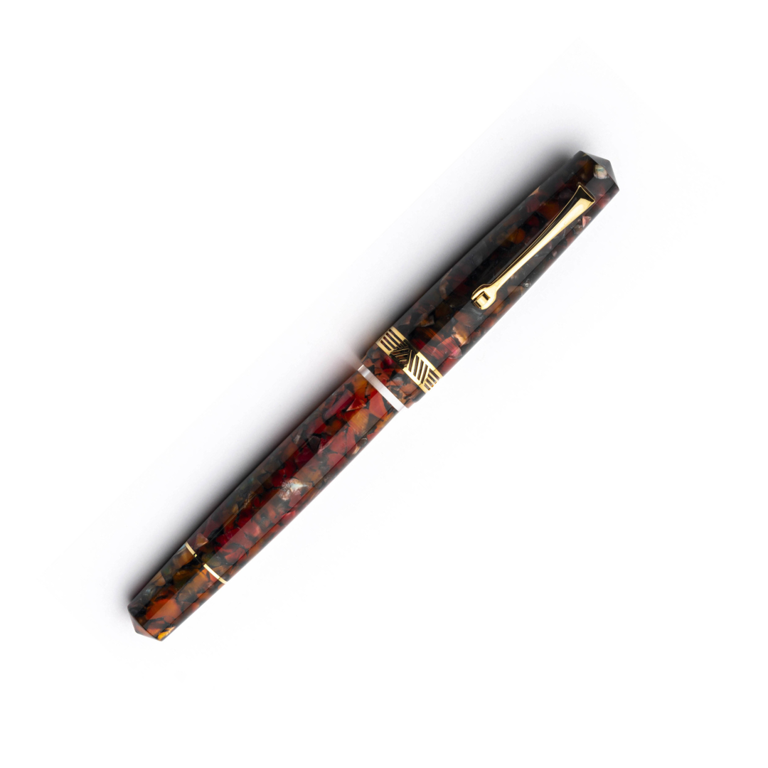 Leonardo Momento Magico Fountain Pen - Millefiori with Gold Trim