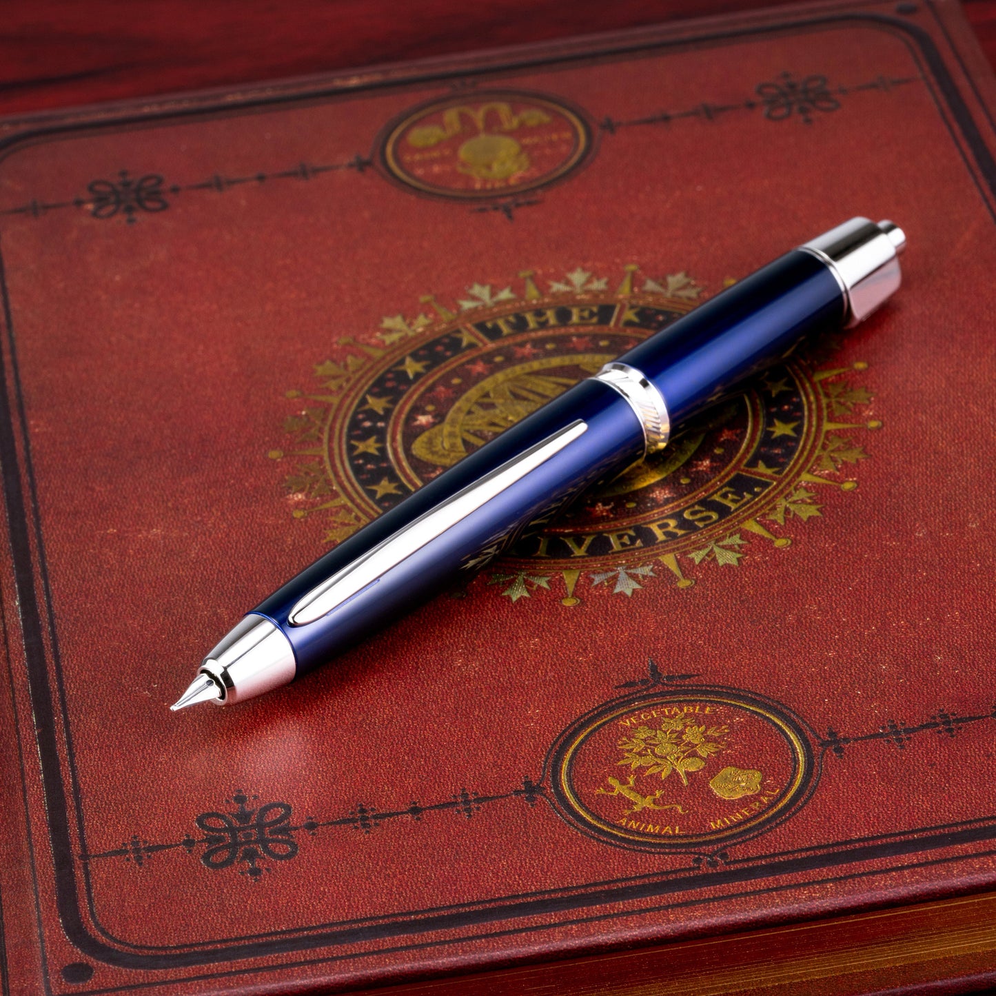 Pilot LS Vanishing Point Fountain Pen - Blue with Rhodium Trim