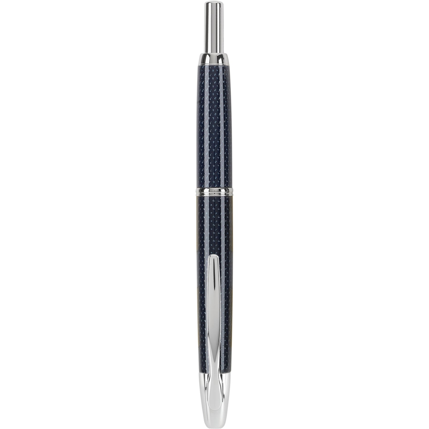 Pilot Vanishing Point Fountain Pen - Blue Carbonesque with Rhodium Trim