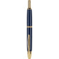 Pilot Vanishing Point Fountain Pen - Blue with Gold Trim