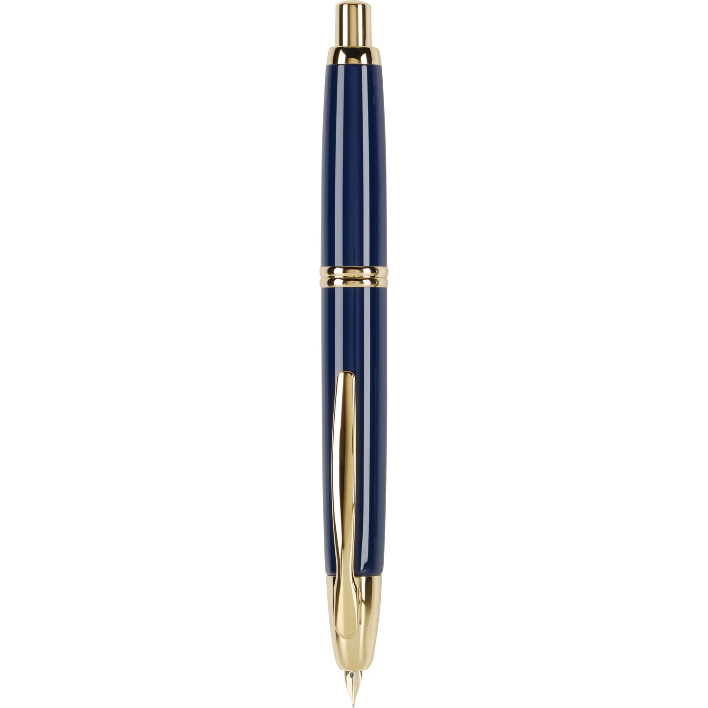 Pilot Vanishing Point Fountain Pen - Blue with Gold Trim