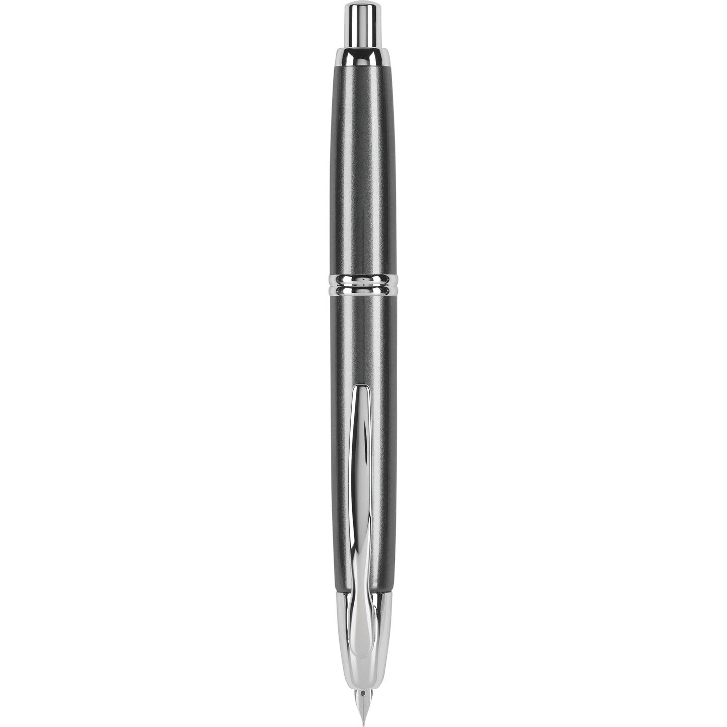 Pilot Vanishing Point Fountain Pen - Gun Metal with Rhodium Trim