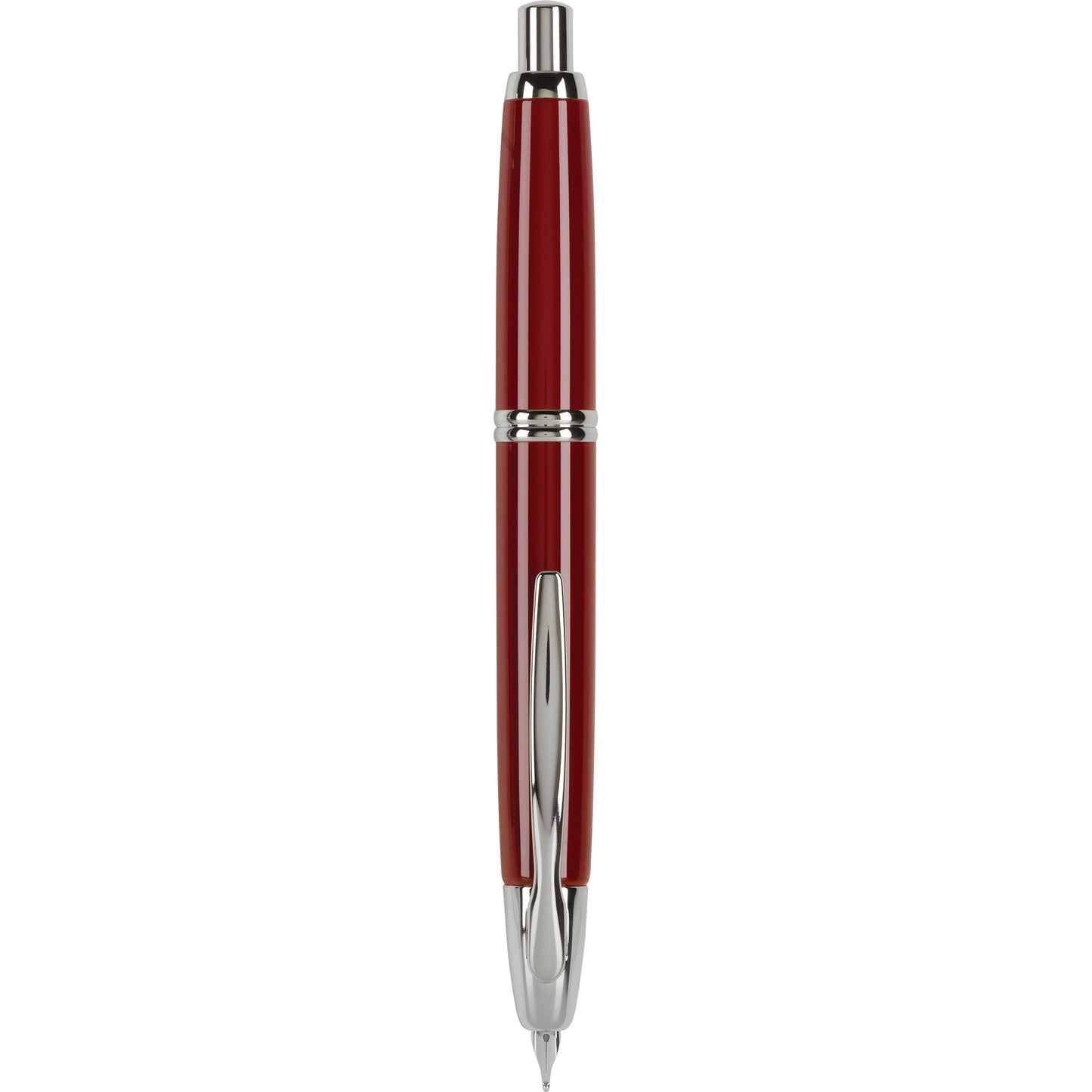 Pilot Vanishing Point Fountain Pen - Red with Rhodium Trim