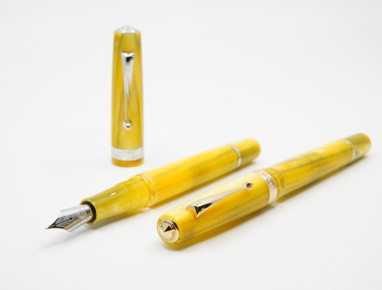 ASC Studio Pinnacle Yellow with Rhodium Trim Fountain Pen