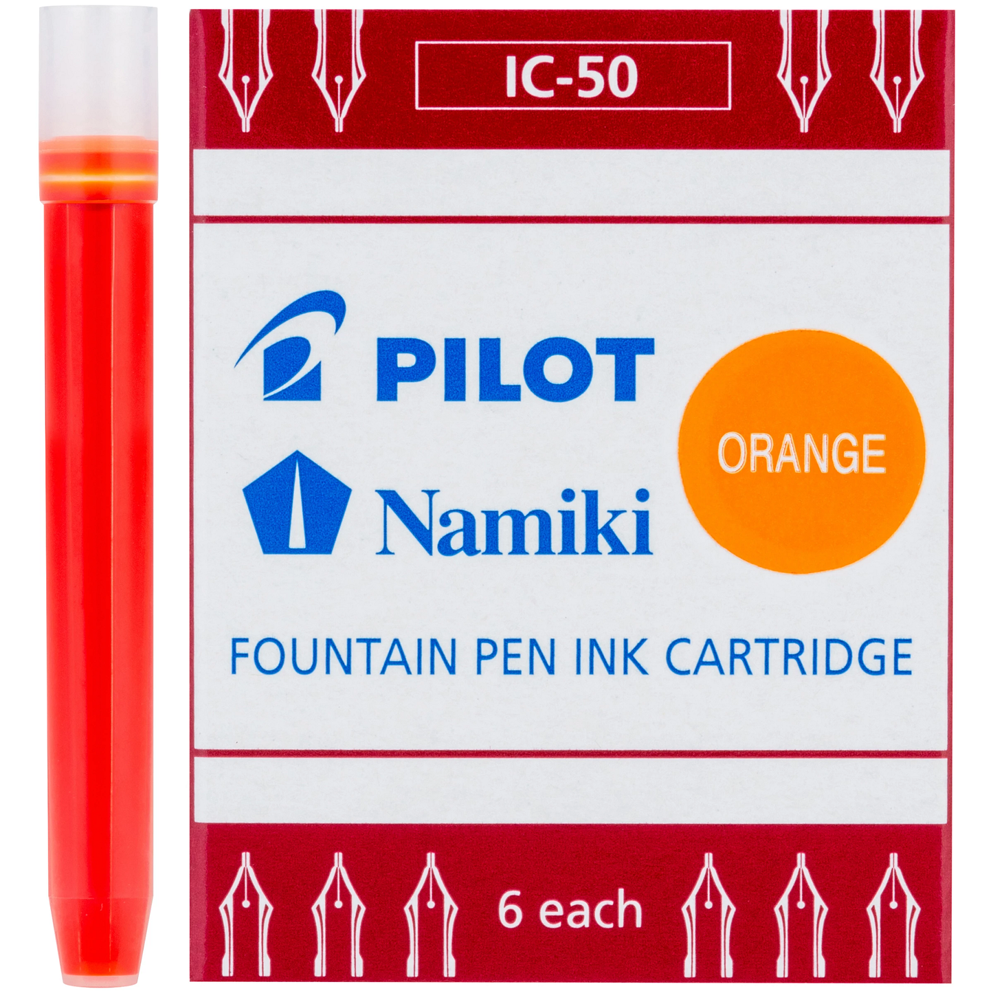 Pilot Namiki Fountain Pen Ink Cartridges - Orange