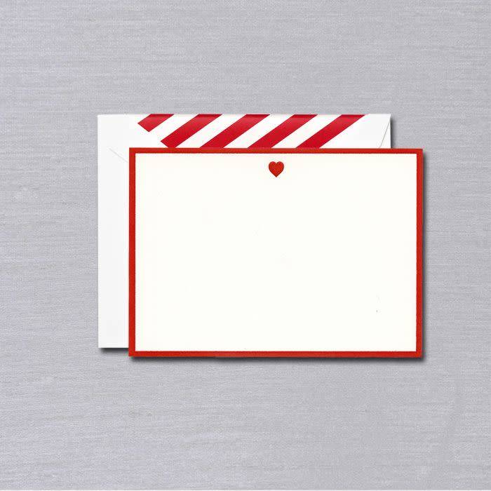 Crane Bordered Heart Card (10 ea)