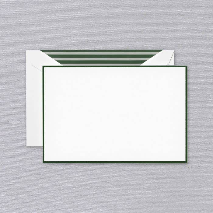 Crane Hunter Green Bordered Card (10 ea)