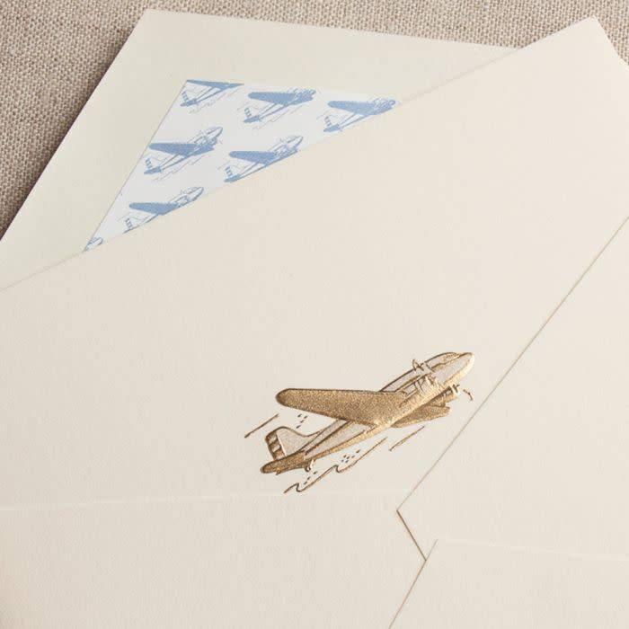 Crane Vintage Airplane Note (10 ea)