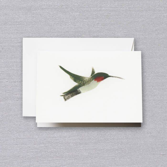 Crane Brushstroke Hummingbird Note (10 ea)