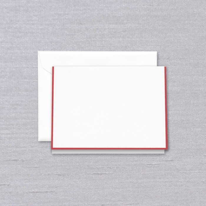Crane Red Bordered Note (10 ea)
