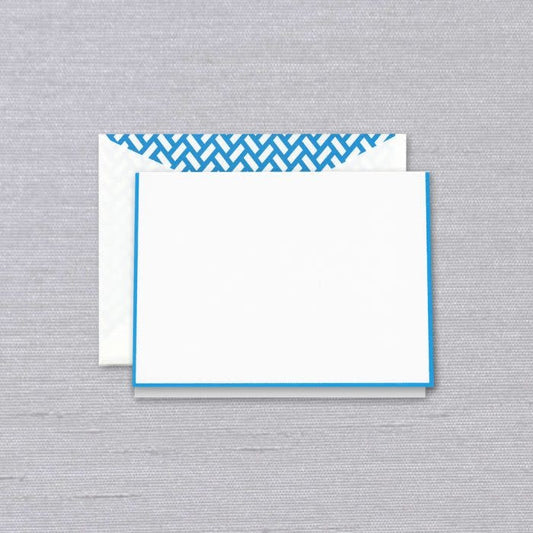 Crane Neon Blue Bordered Note (10 ea)