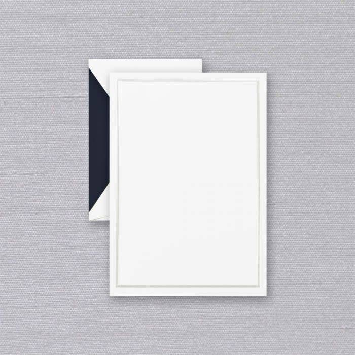 Crane Navy Triple Hairline Framed Half Sheet (20 ea)