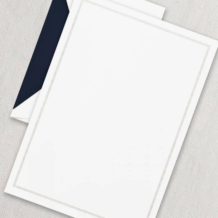 Crane Navy Triple Hairline Framed Half Sheet (20 ea)