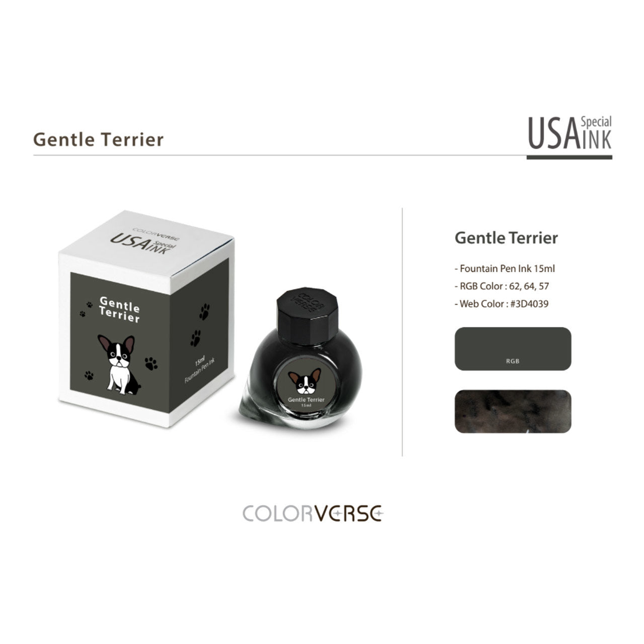 Colorverse Gentle Terrier (15ml) Bottled Ink (USA Special Series, Massachusets)