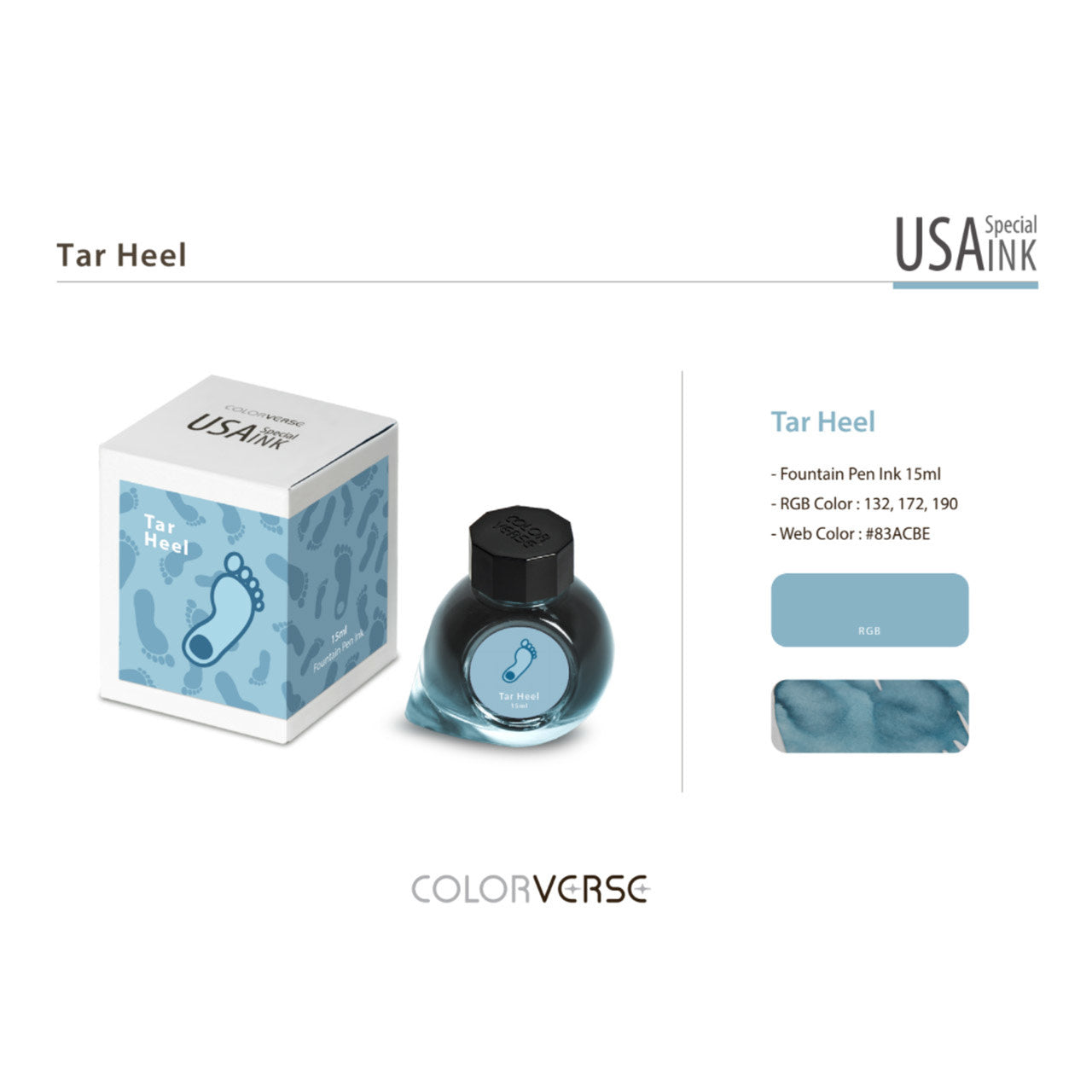 Colorverse Tar Heel (15ml) Bottled Ink (USA Special Series, North Carolina)