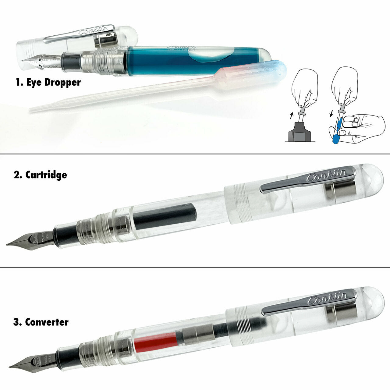Conklin All American Fountain Pen - Demo Blue Eyedropper (Special Edition)