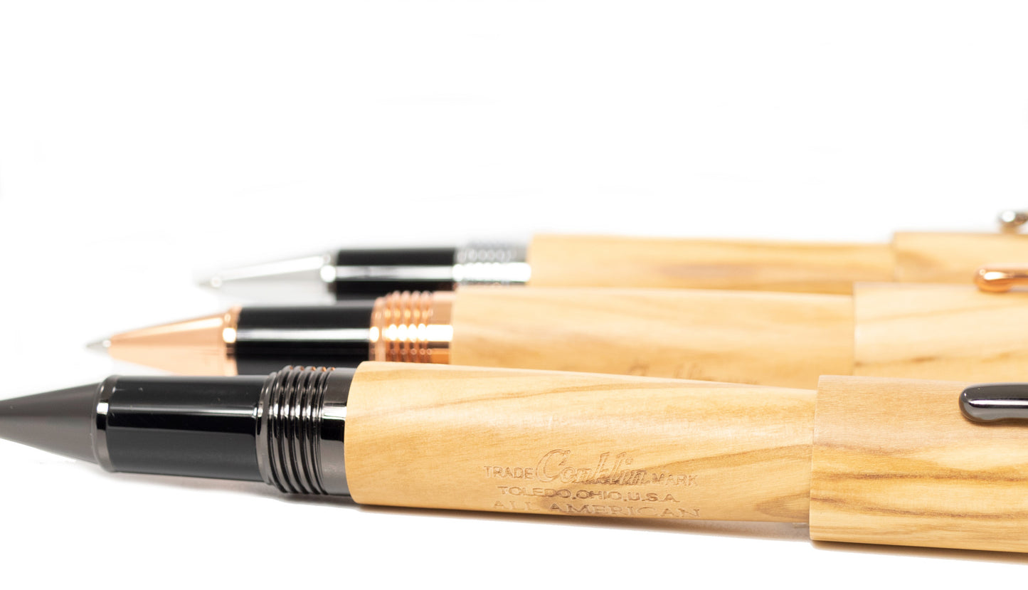 Conklin All American Rollerball - Olive Wood with Gunmetal Trim (Limited Edition) (Discontinued)