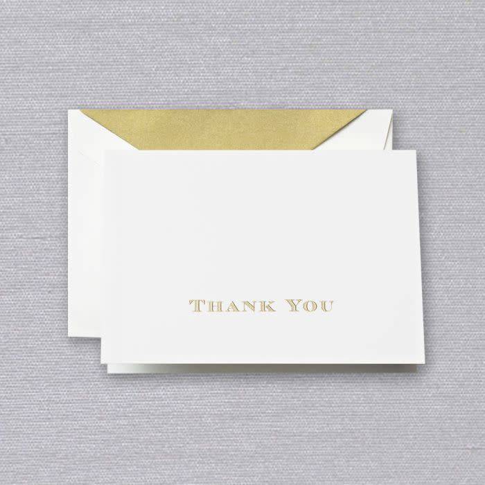 Crane Gold Thank You Note (10 ea)