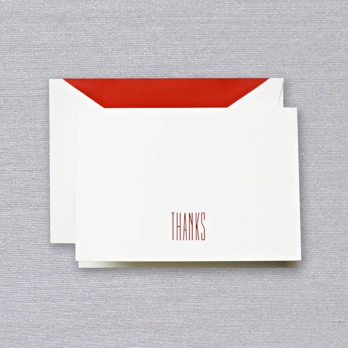 Crane Red Thank You Note (10 ea)