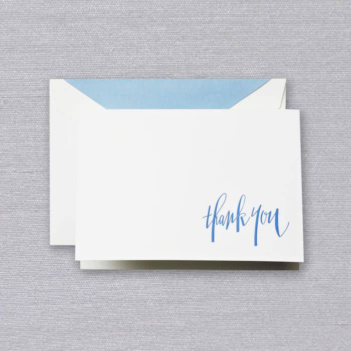Crane Newport Blue Thank You Note (10 ea)