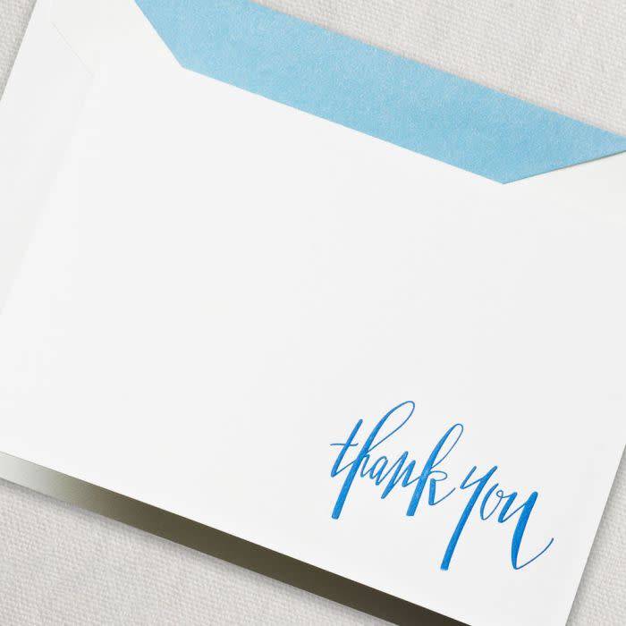 Crane Newport Blue Thank You Note (10 ea)