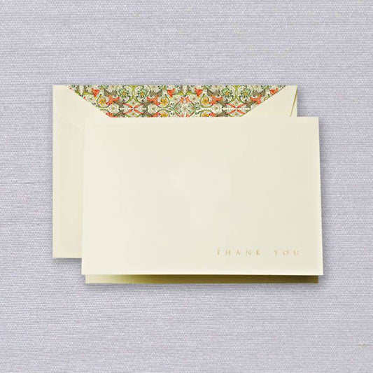 Crane Red Florentine Thank You Note (10 ea)