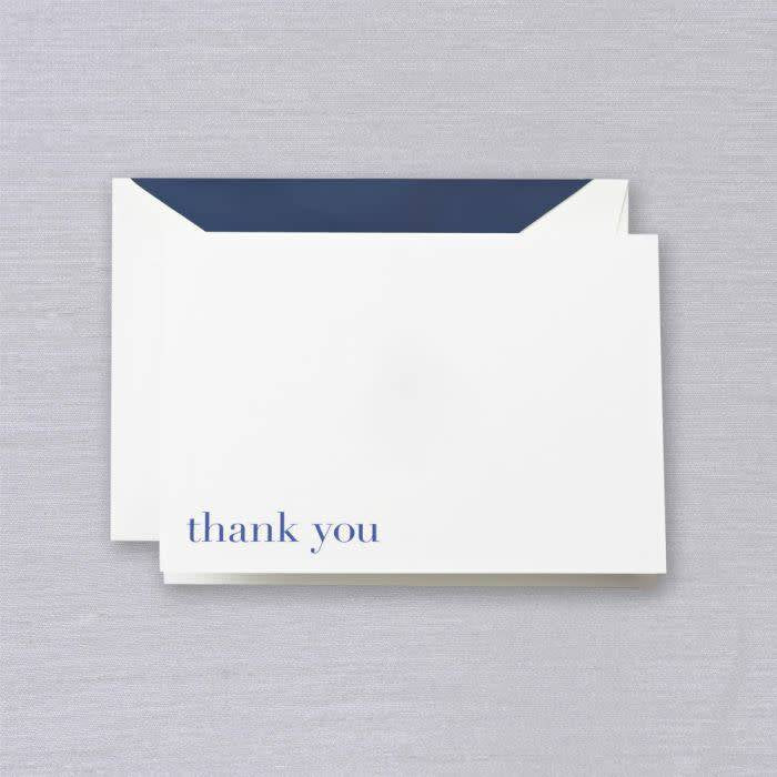 Crane Bodoni Blue Thank You Note (10 ea)