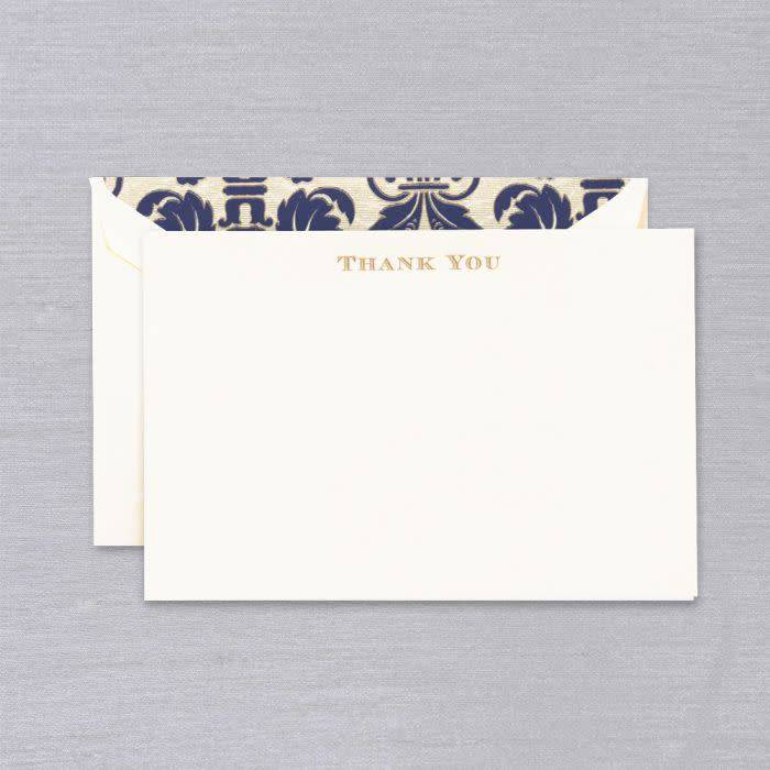 Crane Regency Thank You Card (10 ea)
