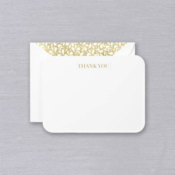 Crane Rounded Corners Thank You Card (10 ea)