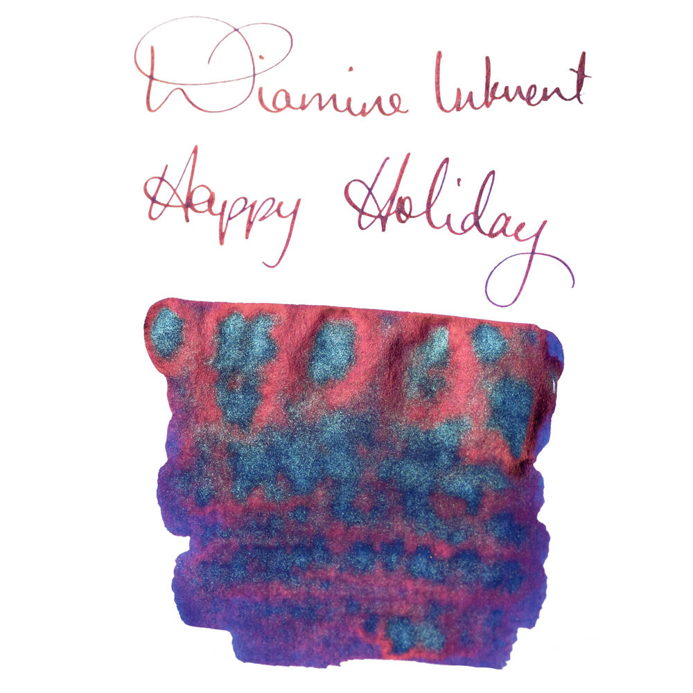 Diamine Happy Holidays (50ml) Bottled Ink (Shimmering/Sheening) - Blue Edition