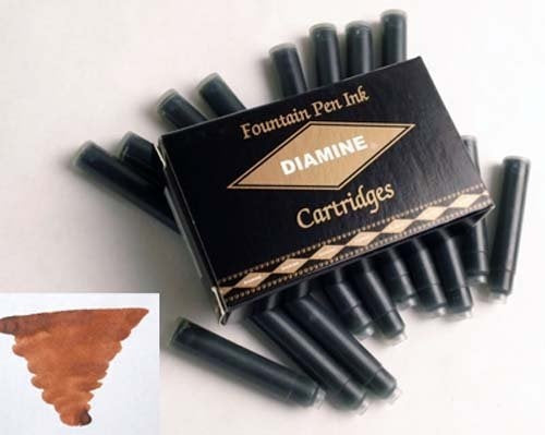 Diamine Dark Brown Ink Cartridges (Set of 18)