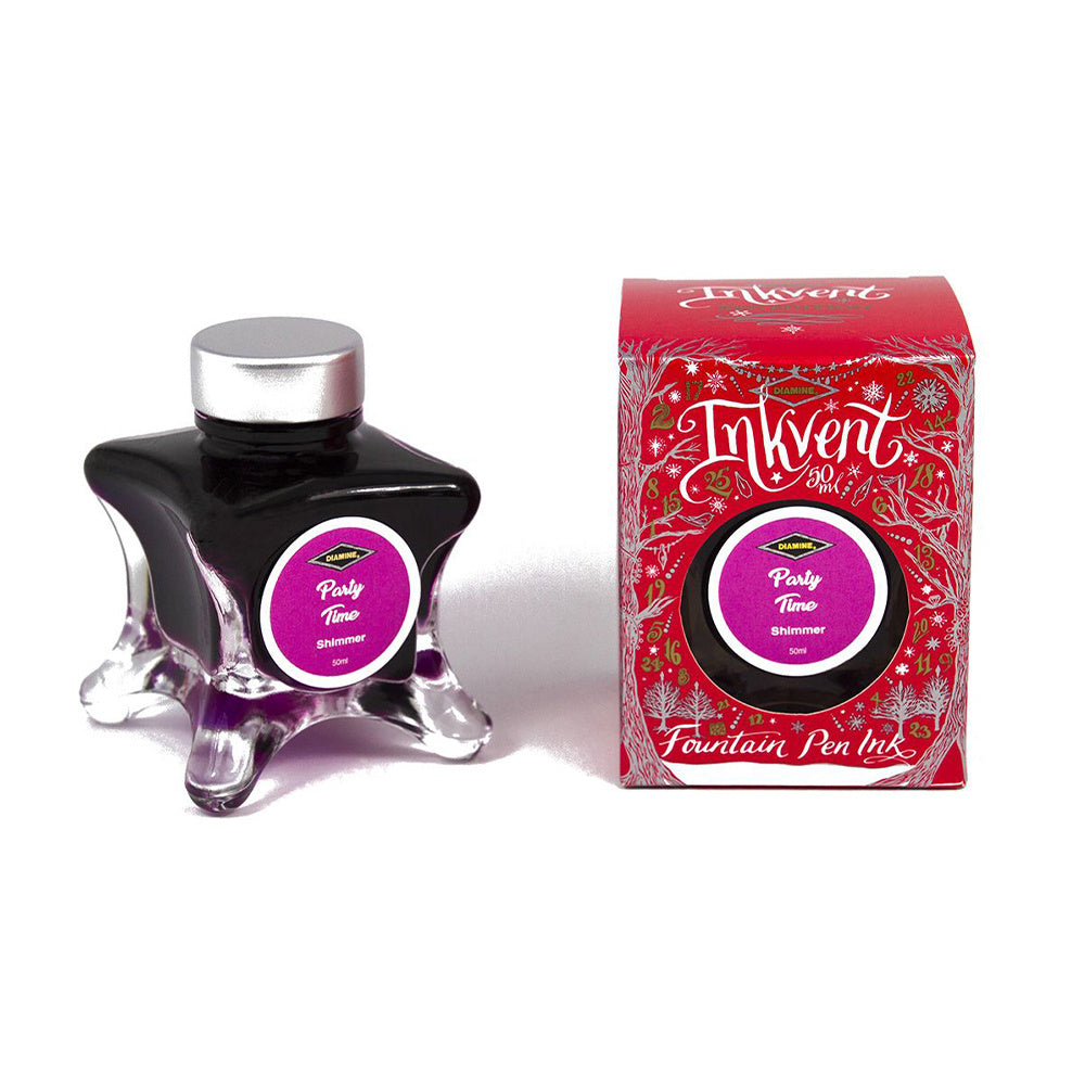 Diamine Party Time (50ml) Bottled Ink (Shimmering) - Red Edition