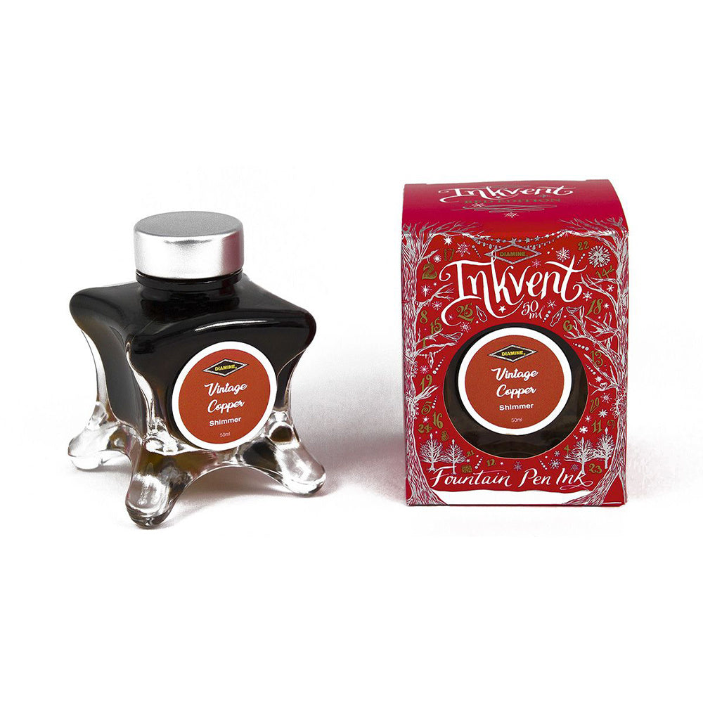 Diamine Vintage Copper (50ml) Bottled Ink (Shimmering) - Red Edition