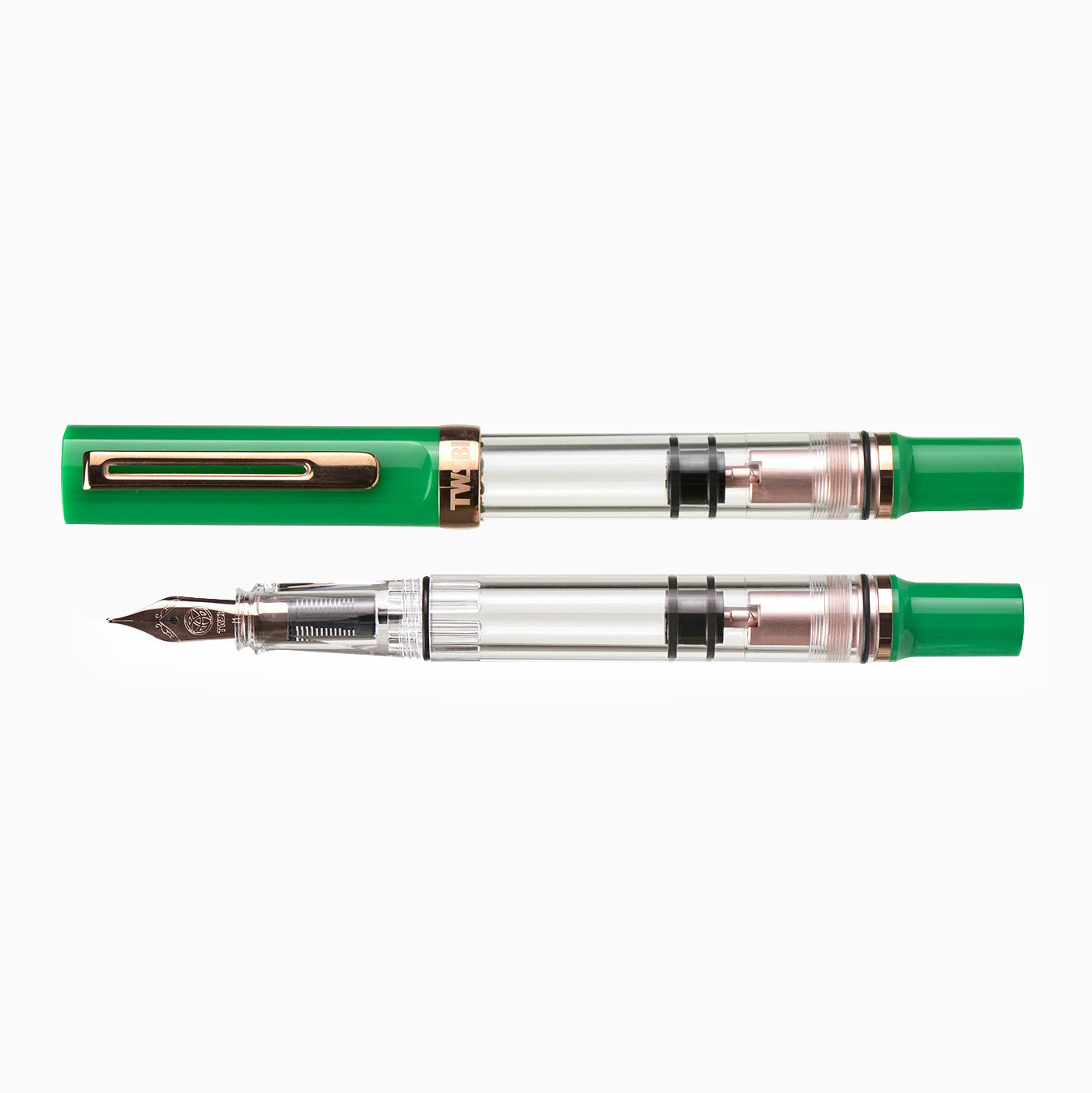 TWSBI ECO-T Fountain Pen Gift Set - Royal Jade Rose Gold with Midnight Ink