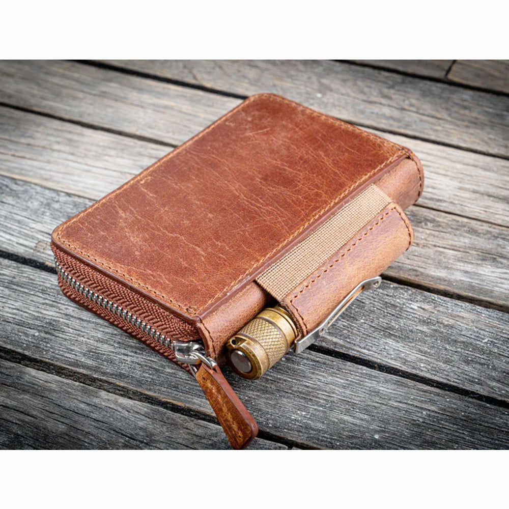 Galen Leather EDC Wallet - Crazy Horse Brown