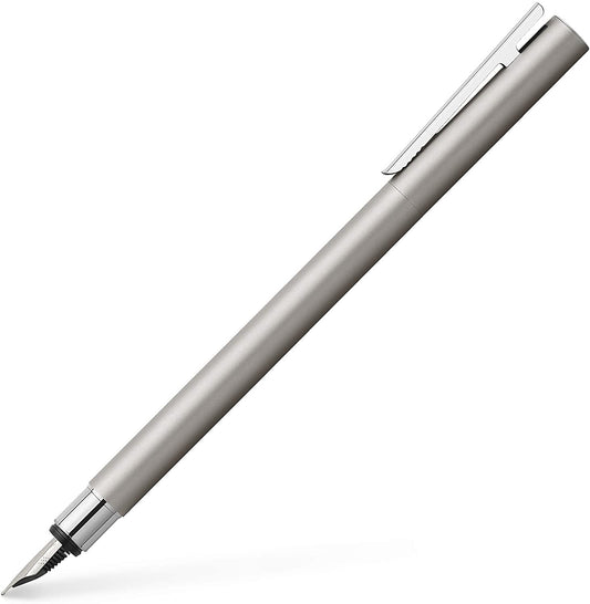 Faber-Castell Neo Slim Fountain Pen - Matte Stainless Steel