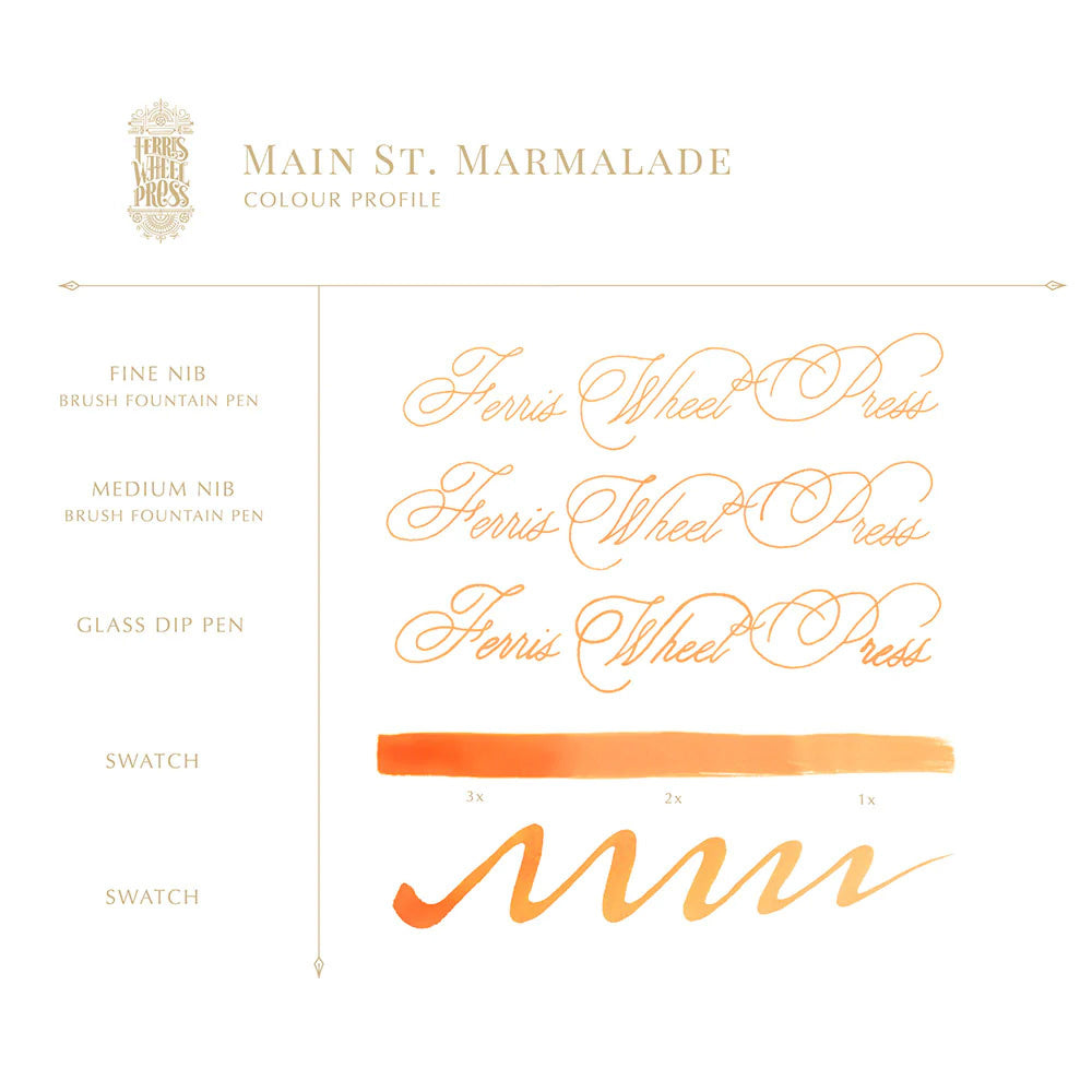 Ferris Wheel Press Main St. Marmalade (38ml) Bottled Ink (Discontinued)
