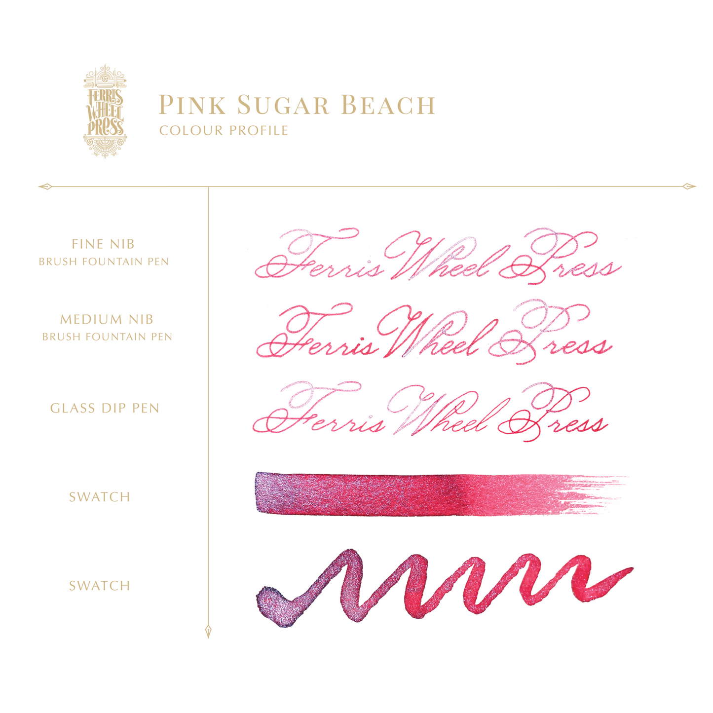 Ferris Wheel Press Pink Sugar Beach (38ml) Bottled Ink
